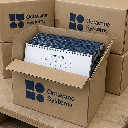 Customized desk calendars for onboarding and new-starter kits