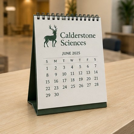 Customized desk calendars for reception desks and front of house