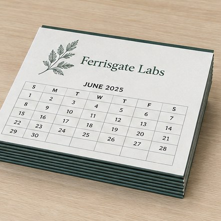 Customized desk calendars for universities, labs and research offices