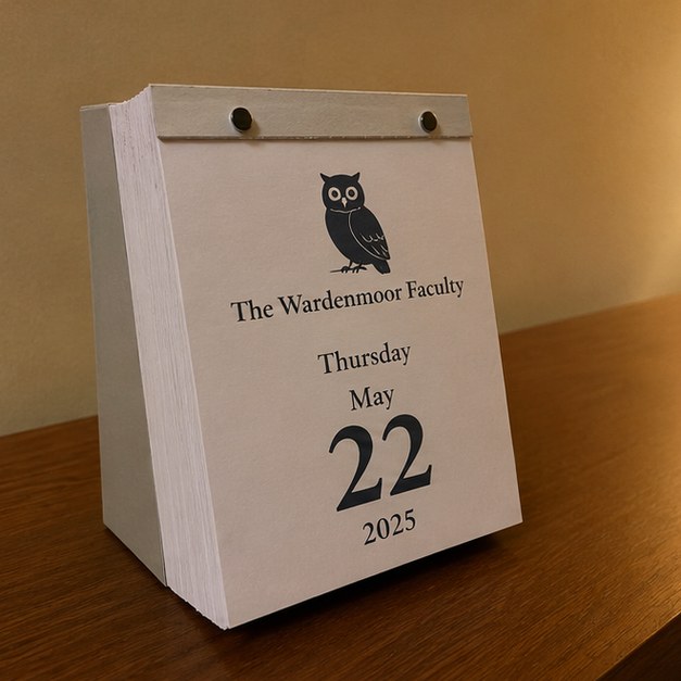 Desk calendars with logo — customer photo