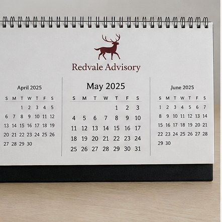 Quarter-View & Three-Month Desk Calendars